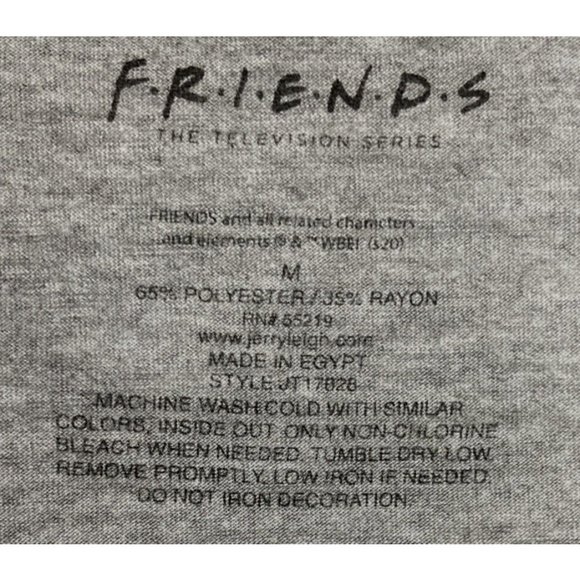 Friends TV Show Central Perk Logo Tshirt Gray Short Sleeve Hi-Lo Hem Womens Med - Picture 9 of 9